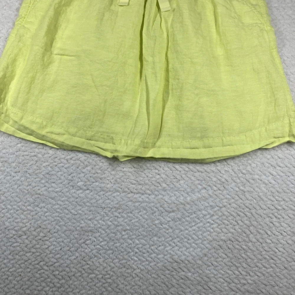 J Crew Womens Linen Paperbag Mini Skirt 8 Yellow Preppy Coastal‎ Beach